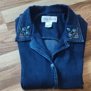 Women's Western Denim Top Sz L, XL